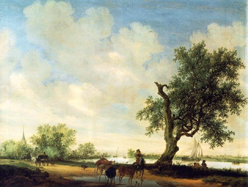 RUYSDAEL, Salomon van Landscape (detail) f oil painting image
